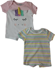 Infant Girls Unicorn Pegasus Pony 2pc Bodysuit Romper Set Baby Outfit