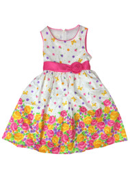 American Princess Girls Green Dot Floral Butterfly Party Dress Flower Girl