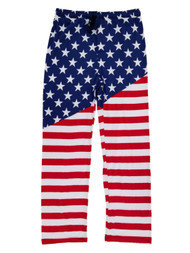 Mens US Flag Patriotic Stars & Stripes USA Knit Sleep Pants Pajama Bottoms