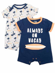 Chick Pea Infant Boys Palm Trees & Surf Baby Romper Vacay Bodysuit Outfits