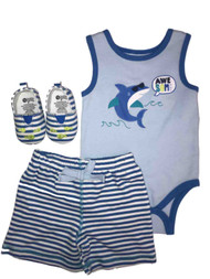 Baby Gear Infant Boys Awesome Shark & Sunglasses Baby Outfit Fish Shoes Set