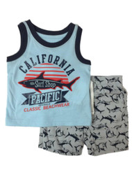 Infant & Toddler Boys Cali Surf Shop Baby Outfit Shark Tank Shirt & Shorts