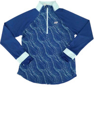 Womens Blue Lightweight Astrological Dot Windbreaker Jacket Workout Running Coat