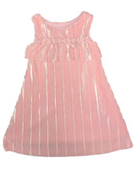 Infant & Toddler Girls Pink Pleated Velvet Holiday Christmas Baby Dress