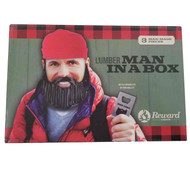 Men's Lumber Man In A Box Red Beanie Beard Man Card Box Set Stocking Cap Hat