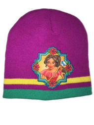 Disney Elena of Avalor Girls Purple & Yellow Stripe Knit Beanie Stocking Hat
