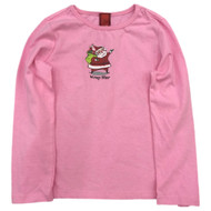 Girls Pink Winter Holiday Shirt Long Sleeve Santa "Wrap Star" Christmas T-Shirt