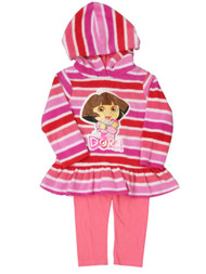 Nickelodeon Toddler Baby Girls Dora Outfit Pink Fleece Shirt Tunic & Legging