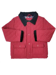 Only Kids Infant Baby Boys Red Quilted Snap Corduroy Jacket