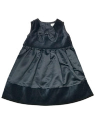 Carters Infant Girls Black Velvet Bow Christmas Holiday Party Dress