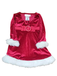 Infant Baby Girls Red Santa Rhinestone Christmas Holiday Fancy Party Dress