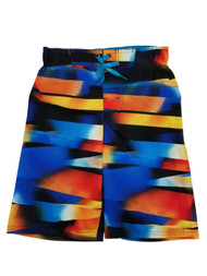 Boys Blue Orange & Black Surf Shorts Swim Trunks Board Shorts