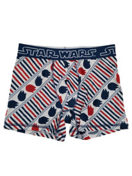 Star Wars Mens Red White & Blue Millennium Falcon Boxer Briefs