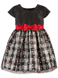 Marmellata Infant Girls Black Stars Party & Holiday Dress Tulle Overskirt