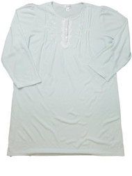 Plus Womens Pastel Green Floral Lace Flower Nightgown Knit Sleep Shirt