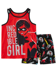 Disney Incredibles Toddler & Girls Incredible Girl Pajamas Violet Sleep Set