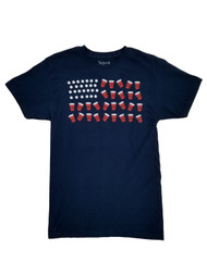 Mens Navy Beer Pong Flag Red Solo Cup T-Shirt