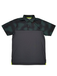 The Foundry Mens Gray Hex Camo Active Polo Shirt