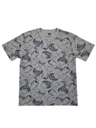 Marvel Comics Mens Gray Hulk Captain America Iron Man Spider-Man T-Shirt