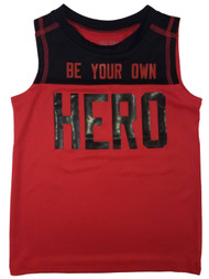 Infant & Toddler Boys Red Be Your Own Hero Tank Top Athletic Muscle Shirt