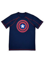 Marvel Mens Navy Blue Captain America Civil War Active T-Shirt