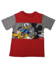 Disney Infant & Toddler Boys Red Mickey Mouse & Donald Duck T-Shirt Shirt
