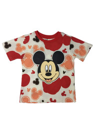 Disney Infant & Toddler Boys Colorful Mickey Mouse Smile Face T-Shirt Shirt