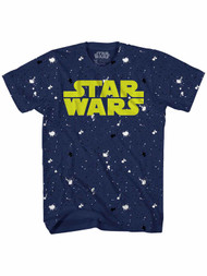 Boys Blue & Yellow Splatter Paint Star Wars T-Shirt Tee Shirt