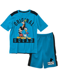 Disney Toddler Boys Mickey Mouse Outfit Goofy & Donald Shirt & Shorts Set