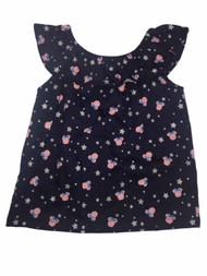 Infant & Toddler Girls Navy Blue Minnie Mouse Patriotic Sleeveless Shirt