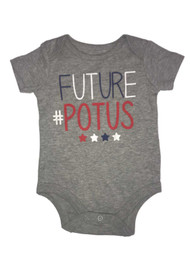 Infant Boys Girls Gray Patriotic "Future #POTUS" Bodysuit President Baby Outfit