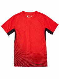 Boys Silky Red & Black Quick Dri Athletic T-Shirt Tee Shirt XXS (4-5)