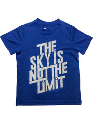 Boys Blue The Sky Is Not The Limit Athletic T-Shirt Tee Shirt