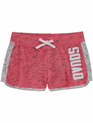 Girls Pink & Gray Squad Athletic Shorts