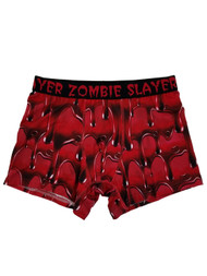 Mens Red Zombie Slayer Bloody Graphic Halloween Boxer Briefs