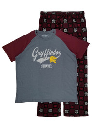 Harry Potter Mens Gryffindor Brave T-Shirt & Fleece Pajama Bottoms Sleep Set