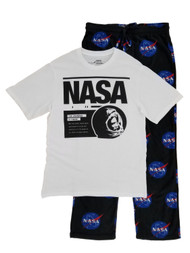 NASA Buzz Aldrin Mens 2-Piece T-Shirt & Microfleece Pajama Bottoms Sleep Set