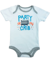 Infant Boys & Girls Party At My Crib Bodysuit Creeper Baby Outfit