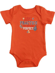 Infant Boys Orange Don't Need To Practice Bodysuit Football Baby Outfit
