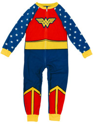 DC Comics Girls Wonder Woman Blanket Sleeper Wonderwoman Union Suit Pajamas XS