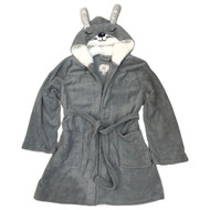 Womens Plush Gray Bunny Rabbit Animal Bathrobe House Coat Bath Robe