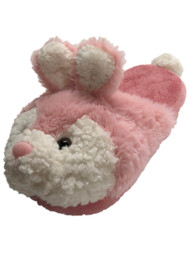 Girls Plush Fuzzy Pink Easter Bunny Rabbit Slippers Scuffs House Shoes