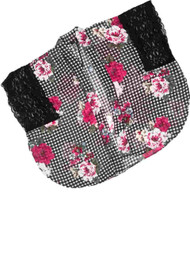 Womens Floral Gingham Swim Suit Cover Up Flower Checker Opaque Cover-Up One Size