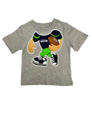 Toddler Boys Seattle Seahawks Heather Gray Football NFL Sea Hawks T-Shirt