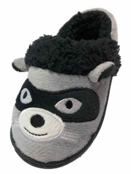 Toddler Gray Raccoon Slippers Critter Shoes Loafers