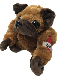 Valentines Day Macho Puppy Dog Stuffed Animal With Kisses Tattoo, 8" Plush Pal