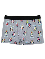 Mens Gray Winter Penguins Iceberg Underwear Boxers Boxer Briefs