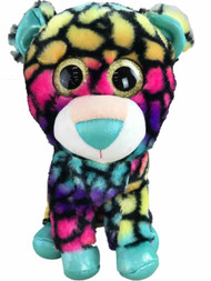 Hug Fun Colorful Rainbow Spot Leopard Plush 10 inch Stuffed Animal Pal