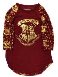 Girls Red & Gold Harry Potter Nightgown Hogwarts Sleep Shirt X-Small 4-5