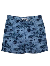 Mens Blue Islands Tropical Hawaiian Board Shorts Swim Trunks